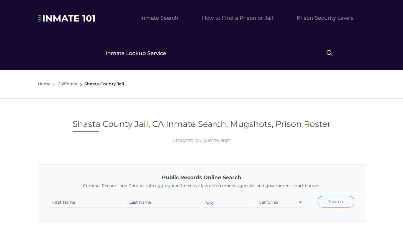 Shasta County Jail, CA Inmate Search, Mugshots, Prison Roster